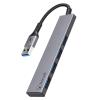 Bonelk Long-Life USB-A to 4 Port USB 3.0 Slim Hub - Black Bonelk Long-Life USB-A to 4 Port USB 3.0 Slim Hub - Black