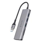 Bonelk Long-Life USB-A to 4 Port USB 3.0 Hub with SD / MicoSD Reader - Space Grey