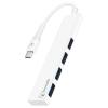 Bonelk Long-Life USB-C to 4 Port USB 3.0 Slim Hub - White Bonelk Long-Life USB-C to 4 Port USB 3.0 Slim Hub - White