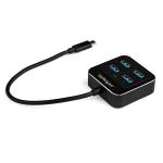 StarTech.com 4 Port USB-C Hub - Aluminum USB-C to 4x USB-A Ports - SuperSpeed 10Gbps USB 3.1/3.2 Gen 2 Type-C Hub - USB Bus Powered - Portable / Compact USB-C to USB Adapter Hub for Laptop