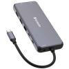 Verbatim 32154 Multiport USB-C Hub - 14 Ports 2x HDMI - 1x VGA - 1x RJ45 - 3x USB-A 3.2 Gen1 - 1x USB-C 3.2 Gen1 - 2x USB-A 2.0 - 1x SD Card Slot - 1 x microSD Card Slot - 1x Audio Jack - 1x USB-C PD Verbatim 32154 Multiport USB-C Hub - 14 Ports 2x HDMI - 1x VGA - 1x RJ45 - 3x USB-A 3.2 Gen1 - 1x USB-C 3.2 Gen1 - 2x USB-A 2.0 - 1x SD Card Slot - 1 x microSD Card Slot - 1x Audio Jack - 1x USB-C PD