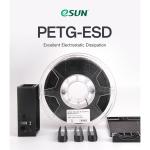 eSun PETG-ESD Antistatic & Dust-Proof Filament - Black 1kg Roll - 1.75mm - Compatible with Most FDM 3D Printers such as Creality / Bambu Lab / AnkerMaker / Raise3D