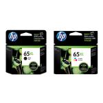 HP 65XL Black+ Tri-Colours, Yield 300 pages Ink Cartridge Value Pack for HP AMP 120 , DeskJet 2620, 2621, 3720, 3721, HP Envy 5000,  5020, 5030, 5032, Officejet 2623 Printer