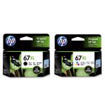 HP 67XL Black+ Tri-Colours Ink Cartridge Value Pack 240 Pages - for HP DeskJet 2330 / 2720 / 2721 / 2723 / 2820e / ENVY 6420 / 6020 Printer