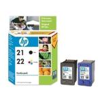 HP 21 Ink Cartridge - Black & 22 Tri-Colour - Combo Pack CC630AA