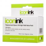 Icon Ink Cartridge Compatible for Epson 133 - BCMY - Value Pack