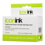 Icon Compatible Ink Cartridge Value Pack Replacement for Epson 133 - BCMY