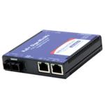 Advantech IMC-390-M1-PS Mini PoE+ Media Converter, 1000Mbps, Multimode 850nm, 550m, SC, AC adapter w/o power cord