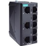 MOXA Industrial Switch EDS-2008-EL-M-SC 8-port with 7x10/100BaseT(X) ports, 1x100BaseFX multi-mode port with SC connectors, -10 to 60°C operating temperature, 12/24/48 power input, metal housing, Unmanaged Switches
