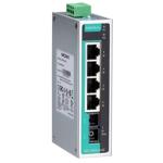 MOXA Industrial switch EDS-205A-S-SC-T 5-port 4X10/100BaseT(X) ports, 1X100BaseFX single-mode port with SC connector, -40 to 75°C operating temperature