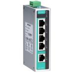 MOXA Industrial switch EDS-205A-T 5-port Unmanaged Ethernet switch with 5 10/100BaseT(X) ports, -40 to 75°C operating temperature