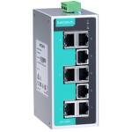 MOXA Industrial switch EDS-208 8-port 8-port entry-level unmanaged Ethernet switches, -10 to 60°C operating temperature range 10/100BaseT(X) (RJ45 connector), 100BaseFX (multi-mode, SC/ST connectors)