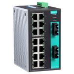 MOXA Industrial switch EDS-316-MM-ST 16 port Unmanaged switch 14 x 10/100BaseT(X) ports, 2 x100BaseFX multi-mode ports with ST connectors, relay output warning, 0 to 60°C operating temperature