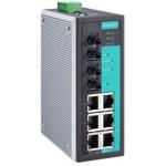 MOXA Industrial switch EDS-408A-MM-ST 8-port Entry-level managed Ethernet switch, 0 to 60°C operating temperature - 6x 10/100BaseT(X) ports, 2x 100BaseFX multi-mode ports with ST connectors
