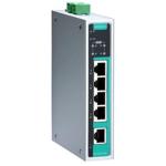 MOXA PoE switch EDS-G205A-4PoE-T 5-port full Gigabit Unmanaged Gigabit PoE switch, -40 to 75°C operating temperature - 4x PoE 10/100/1000BaseT(X) ports, 1x 1000BaseT port