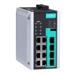 MOXA PoE switch EDS-G512E-8PoE-4GSFP 12-port full Gigabit 8PoE Managed Ethernet switch, support with 8 x 10/100/1000BaseT(X) PoE/PoE+ ports, 4 x 100/1000BaseSFP slots, -10 to 60°C operating temperature
