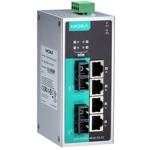 MOXA PoE switch EDS-P206A-4PoE-MM-SC-T 6-port Unmanaged Ethernet switch, -40 to 75°C operating temperature - 4x PoE ports, 2x 100BaseFX multi-mode ports with SC connectors