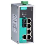 MOXA PoE switch EDS-P206A-4PoE-M-SC 6-port Unmanaged Ethernet switch, -10 to 60°C operating temperature - 1x 10/100BaseT(X) ports, 4x PoE ports, and 1x 100BaseFX multi-mode port with SC connector