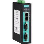 MOXA NPort IA5450A 4-port RS-232/422/485 industrial automation device server with serial/LAN/power surge protection, 2 10/100BaseT(X) ports with single IP, 0 to 60°C operating temperature