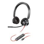 HP Blackwire 3320 USB-C/A Wired On-Ear Headset - Teams Certified Noise-Canceling Mic  / Dynamic EQ /  In-line Control
