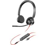 HP Poly Blackwire 3325 USB-C/A/3.5mm Wired On-Ear Headset - UC Certified Noise-Canceling Mic  / Dynamic EQ /  In-line Control