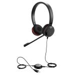 Jabra Evolve 30 II USB-A Wired On-Ear Headset with In-Line Controls - UC Certified Plug and play / Busy Light / Mic Noise Cancellation