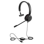 Jabra Evolve 30 II USB-A Wired On-Ear Headset, Mono with In-Line Controls - MS Certified