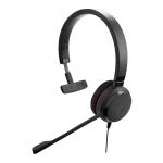 Jabra Evolve 30 II USB-A Wired On-Ear Mono Headset with In-Line Controls - UC Certified Plug and play / Busy Light / Mic Noise Cancellation