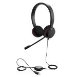 Jabra Evolve 20 SE USB-A Wired On-Ear Headset with In-Line Controls - UC Certified Plug and play / Busy Light / Mic Noise Cancellation