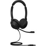 Jabra Evolve2 30 USB-A Wired On-Ear Headset - Teams Certified 2-Mics Noise Cancellation / Busy Light