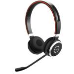 Jabra Evolve 65 SE Bluetooth On-Ear Active Noise Cancelling Headset - Teams Certified Link380-A / Busy Light / Up to 30m Distance / Up to 14-Hour Talk-Time