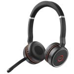Jabra Evolve 75 SE Bluetooth On-Ear Active Noise Cancelling Headset - Teams Certified Link380-A / ANC / 40mm Speaker / Busy Light / Up to 30m Distance / Up to 18-Hour Talk-Time