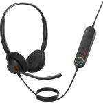 Jabra Engage 40 USB-A Wired On-Ear Headset with In-Line Controls - Teams Certified 2-Mics Noise Cancellation / Busy Light