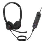 Jabra Engage 50 II USB-C/A Wired On-Ear Headset - Teams Certified 2-Mics Noise Cancellation / Busy Light / In-Line Control