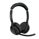 Jabra Evolve2 55 Bluetooth On-Ear Active Noise Cancelling Headset - UC Certified Link380a / 4-Mics Noise Cancellation / Hybrid ANC / Busy Light / Up to 30m Distance / Up to 16-Hour Talk-Time