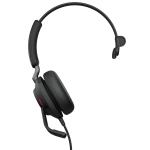 Jabra Evolve2 40 SE Mono USB-A Wired On-Ear Headset - Teams Certified 3-Mics Noise Cancellation / 40mm Speakers / Busy Light