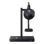 Yealink WH62 DECT Wireless Mono Headset with Charging Stand - Teams Certified 2-Mics Noise Cancellation / Busy Light / Up to 160m Distance / Up to 13-Hour Talk-time