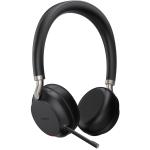Yealink BH72 Bluetooth On-Ear Active Noise Cancelling Headset, Black - Teams Certified Headset BT51-A / 2-Mics Noise Cancellation / Retractable Mic / Busy Light / QI Wireless Charging / Up to 30m Distance / Up to 35-Hour Talk-time