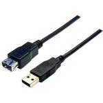 Dynamix C-U2-1 1M USB2.0 EXTENSION CABLE Male to Female BLACK premium quality in retail packed bag