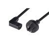 Dynamix C-POWERCR 10A 3 Pin Plug to Right Angled IEC C13 Power Cord - 2m - Black 1.0mm Copper Core - SAA Approved - AU/NZ Dynamix C-POWERCR 10A 3 Pin Plug to Right Angled IEC C13 Power Cord - 2m - Black 1.0mm Copper Core - SAA Approved - AU/NZ