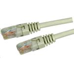 DYNAMIX 30m Cat5e Beige UTP Patch Lead (T568A Specification) 100MHz 24AWG Slimline Moulding & Latch Down Plug with RJ45 Unshielded Gold Plated Connectors.