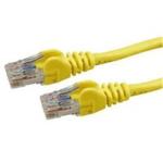 Dynamix PLY-C6A-0 Cat6 RJ45 Patch Lead - 50cm - Yellow UTP - T568A - 250MHz - 24AWG - Slimline - Snagless - Gold Plated