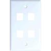 Dynamix FP-110 QUAD Quad Port Face Plate for 110 Keystone Jacks. Dynamix FP-110 QUAD Quad Port Face Plate for 110 Keystone Jacks.
