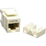 Dynamix FP-C5E-001 Cat5e Keystone RJ-45 Jack for 110 Face Plate. T568A/T568B Wiring, 180 degree, White colour. Recommended for use with RJ45 plugs only.