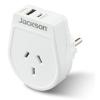 Jackson PTA8810USBMC Slim Outbound Travel Adaptor with 1x USB-A & 1x USB-C (2.1A) Charging Port Converts NZ / AU for Use in Europe / Bali / More Jackson PTA8810USBMC Slim Outbound Travel Adaptor with 1x USB-A & 1x USB-C (2.1A) Charging Port Converts NZ / AU for Use in Europe / Bali / More