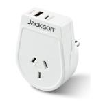 Jackson PTA8812USBMC Slim Outbound Travel Adaptor 1x USB-A and 1x USB-C (2.1A) Charging Ports. ConvertsNZ/AUSPlugs for use in South Africa & Parts of India.