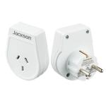 Jackson PTA8810M Slim Outbound Travel Adaptor for use in Europe / Bali 3-Pin NZ / AUS Plugs