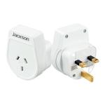 Jackson PTA8811M Slim Outbound Travel Adaptor for Use in UK / Hong Kong 3-Pin NZ / AU Plugs