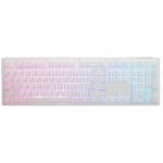 Ducky One 3 Classic Pure White Full Size Hotswap RGB Double Shot ABS Mechanical Keyboard - Cherry MX Silent Red