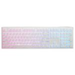 Ducky One 3 Classic Pure White Full Size Hotswap RGB Double Shot ABS Mechanical Keyboard - Cherry MX Red